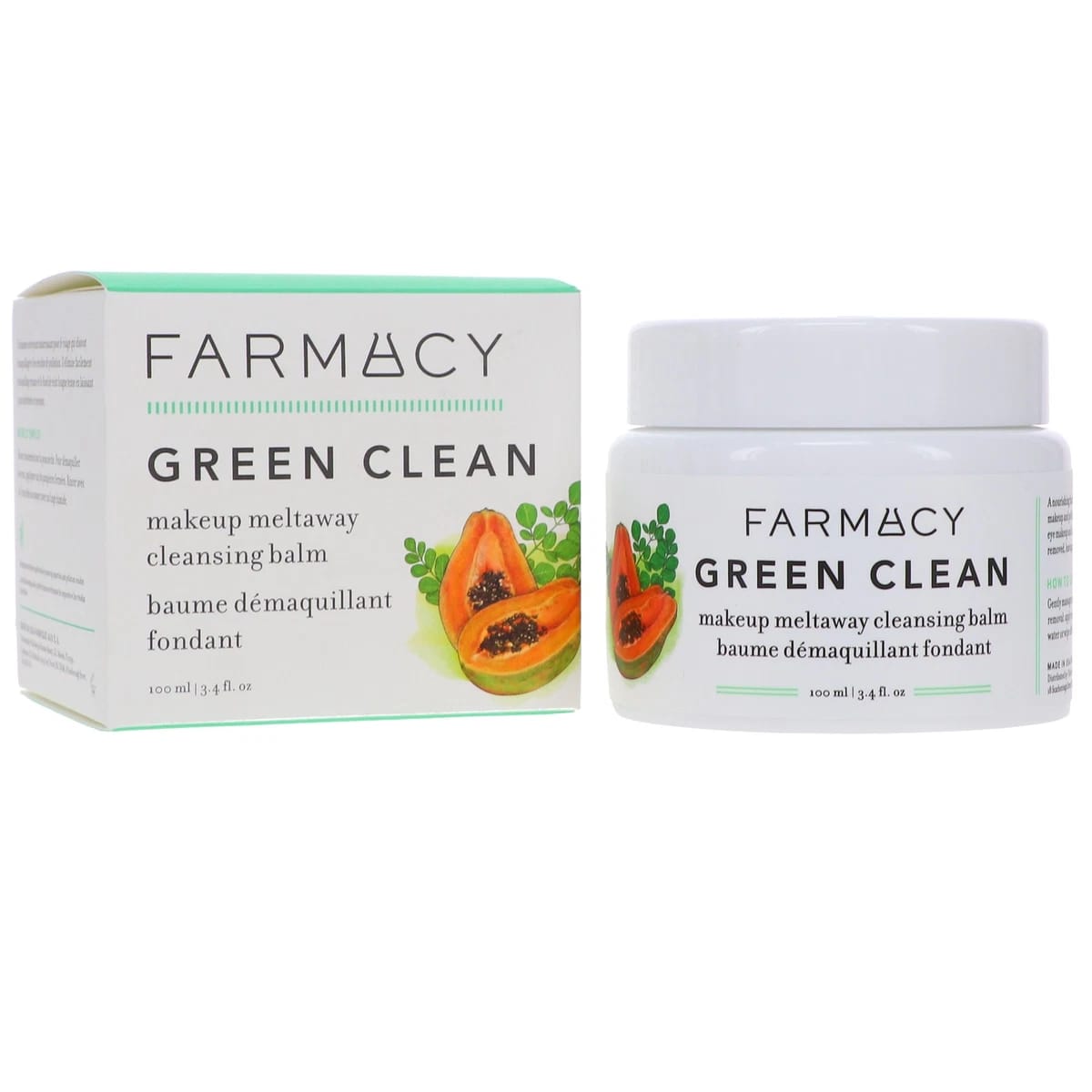 Farmacy Green Clean by Farmacy, 3.4oz Makeup Meltaway Cleansing Balm 0.