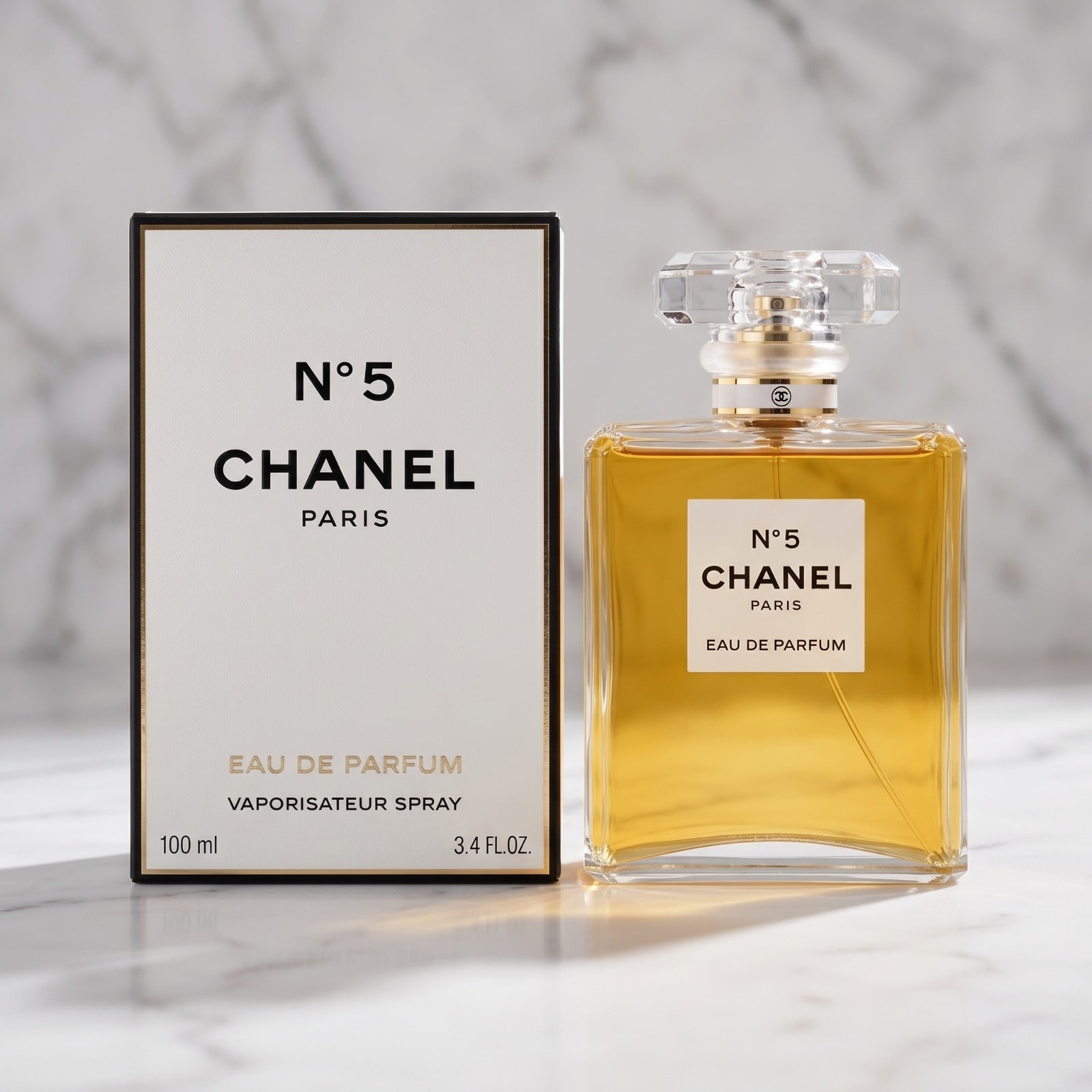 CHANEL No 5 Paris 3.4 oz / 100 ml Eau De Parfum EDP Spray for